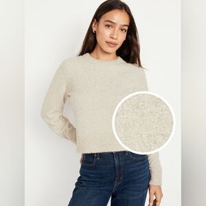 NWOT Old Navy Eyelash Shine Sweater - Cream - XL